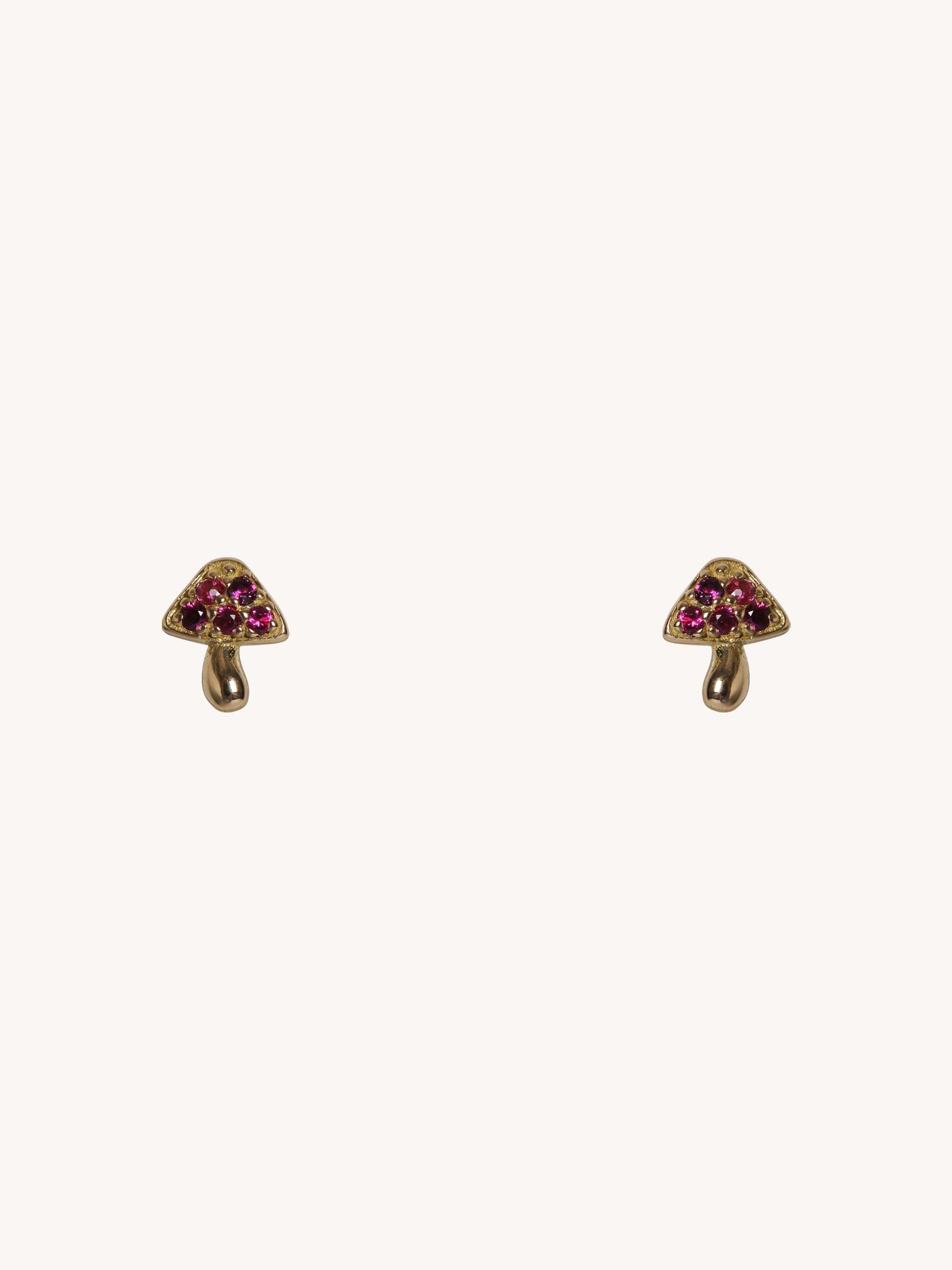 Tiny Mushroom Stud Earrings