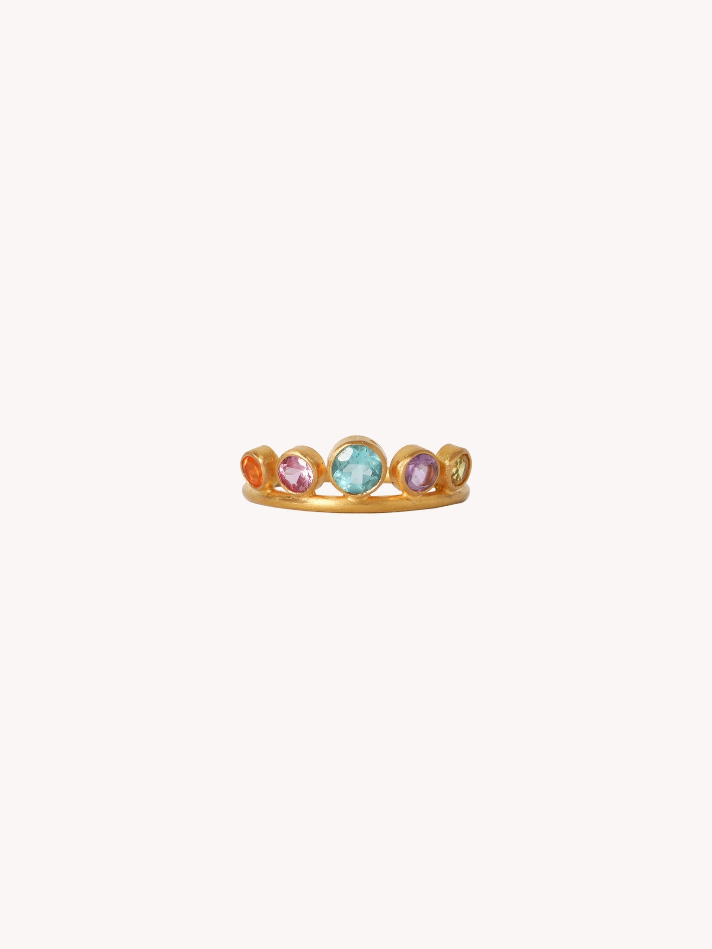 MULTICOLORED CROWN RING