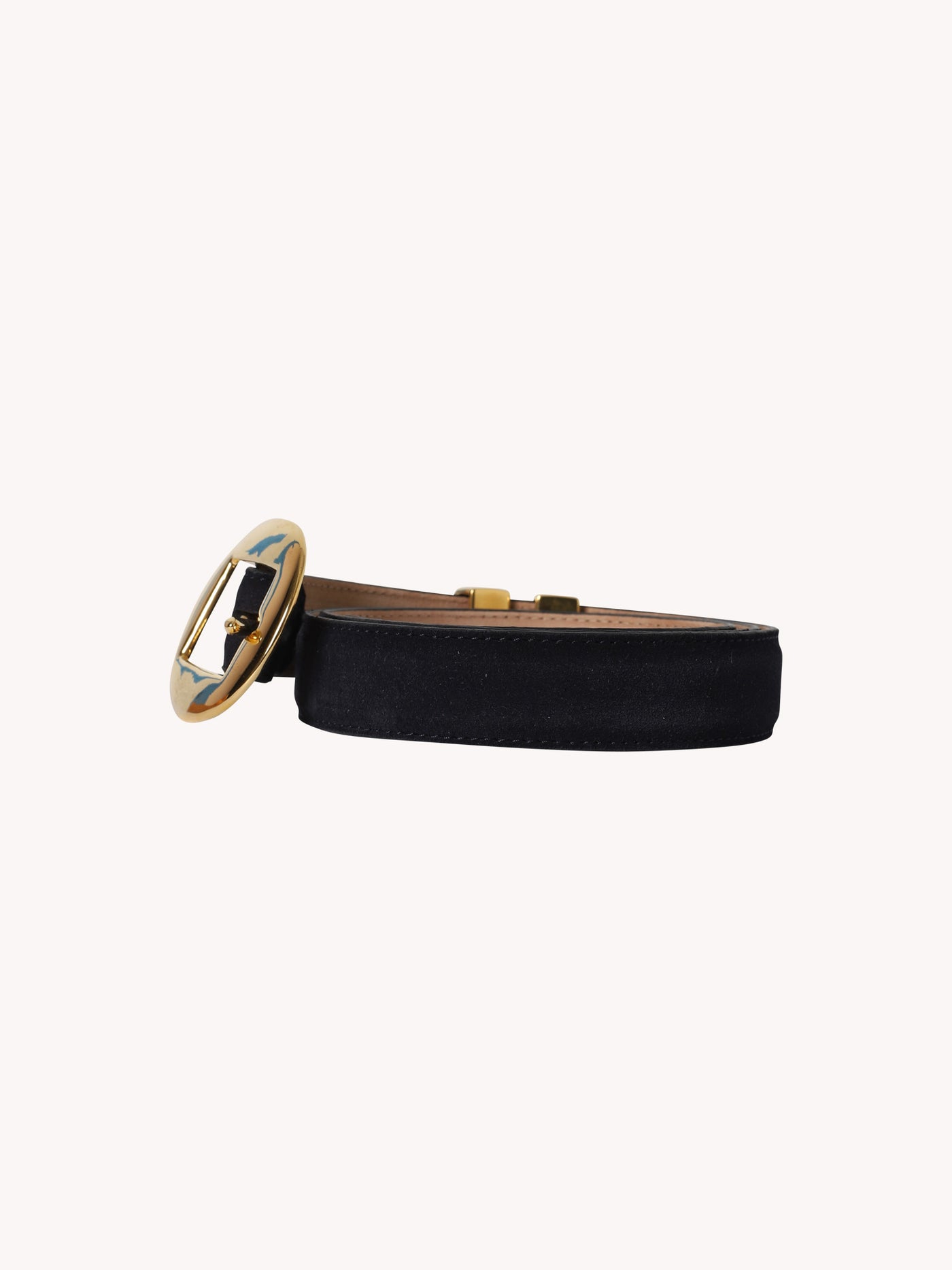 VINTAGE SUEDE BRASS BELT