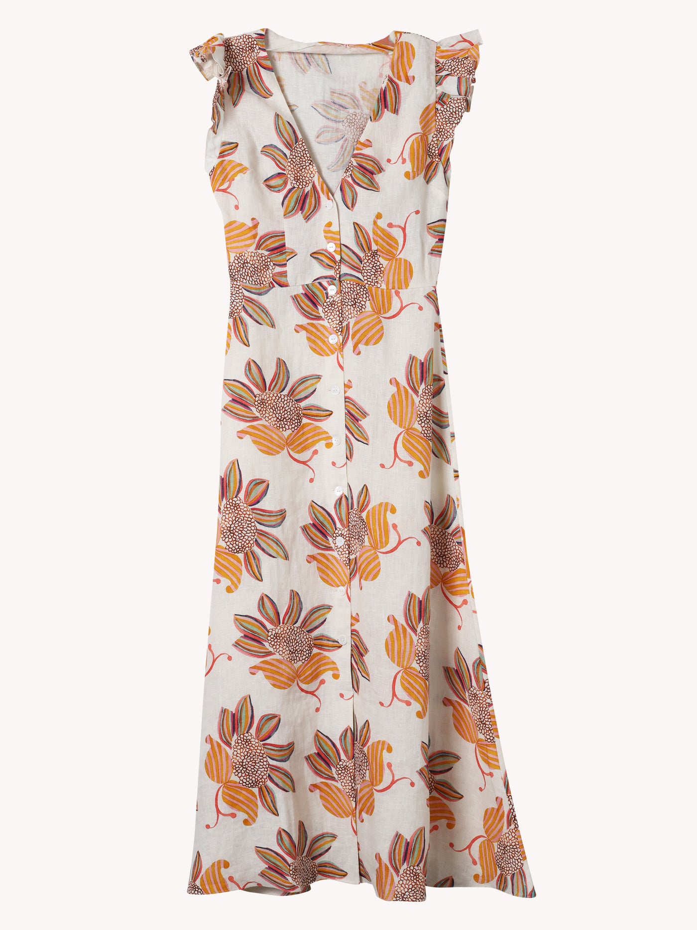 MANUELA V-NECK ANKLE DRESS
