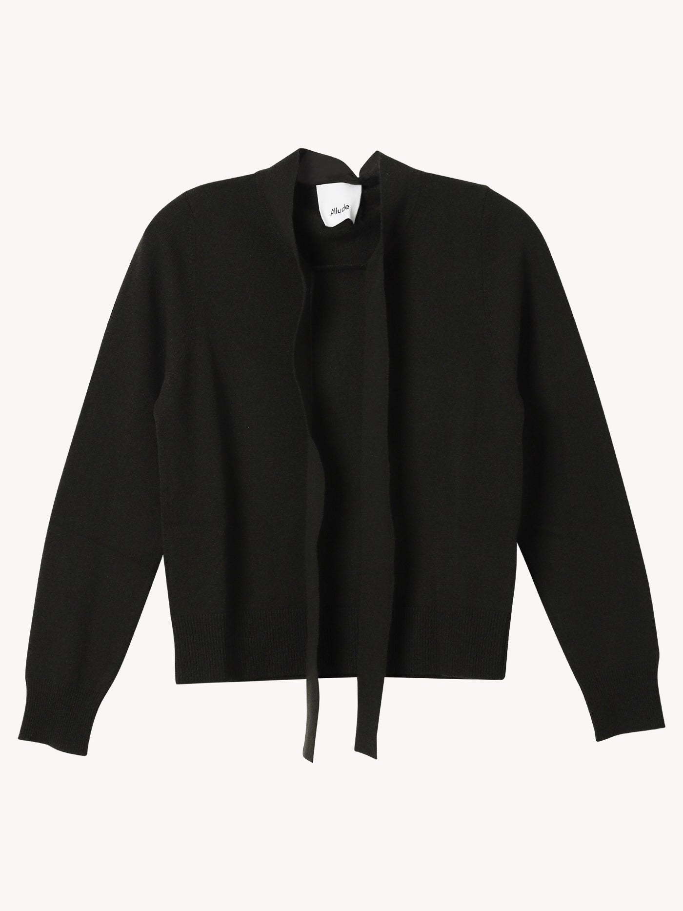 TIE NECK LONG SLEEVE SWEATER
