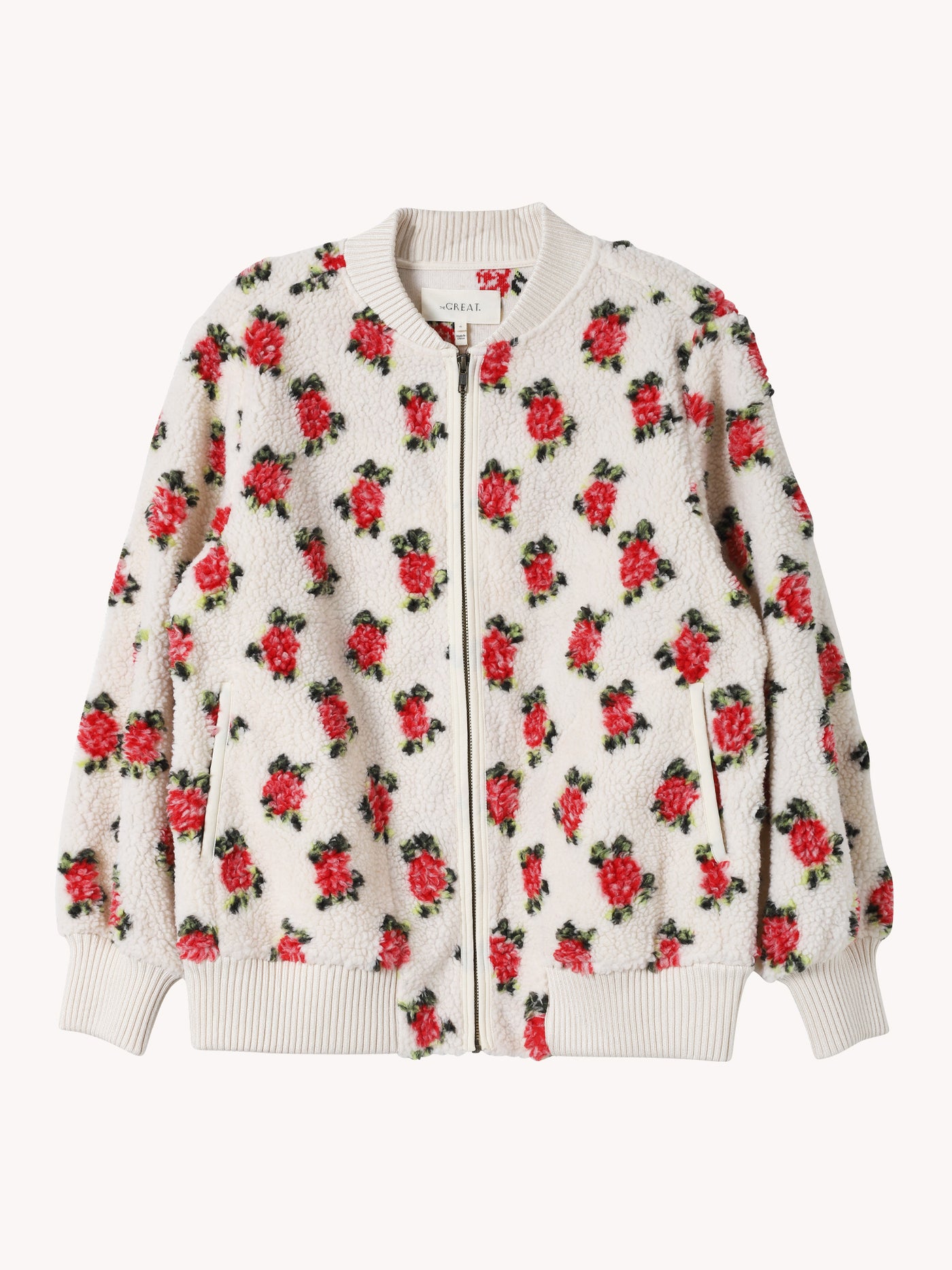 Zip Front Plush Bomber