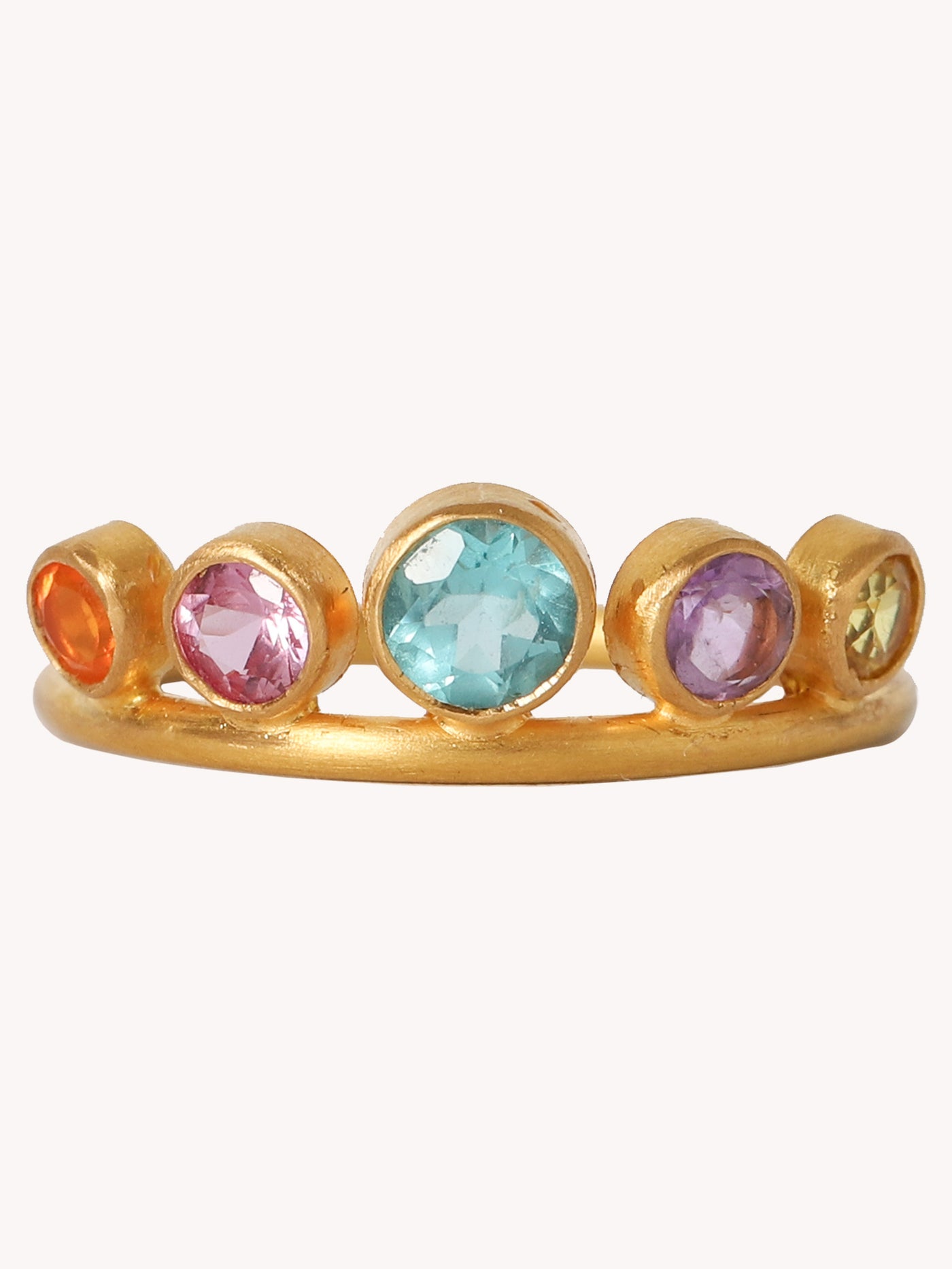 MULTICOLORED CROWN RING