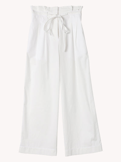 WHITE PAPERBAG PANTS