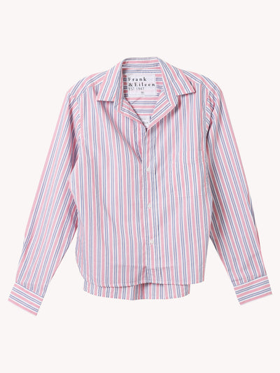 Silvio Shirt in Pink & Blue Stripes