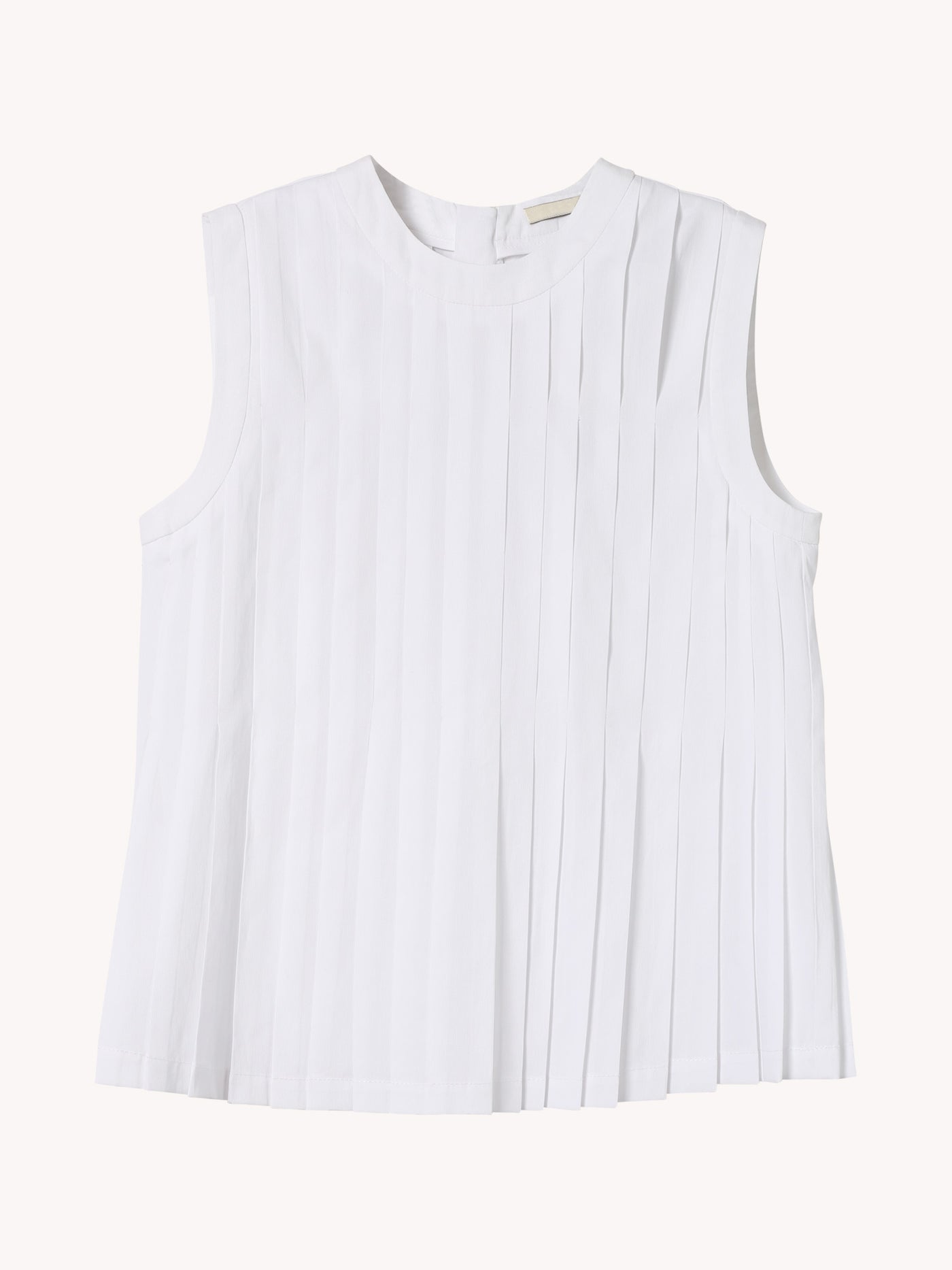 WHITE SLEEVELESS BLOUSE