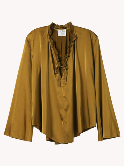 Stretch Silk Satin Bohemian Shirt