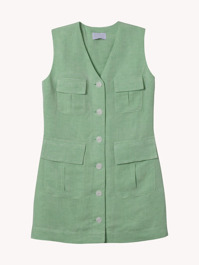 Vest Mini Dress in Green
