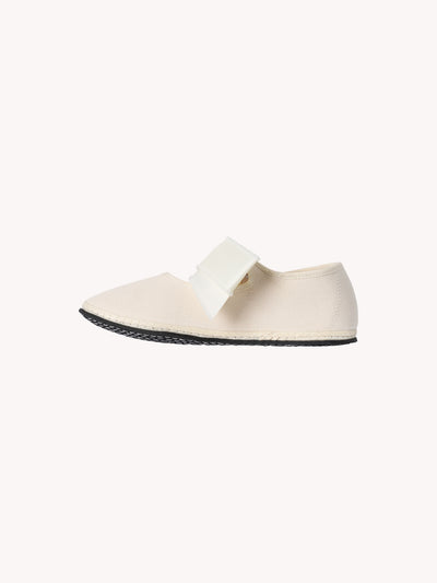 COTTON MARY JANE MAXI BOW FLAT