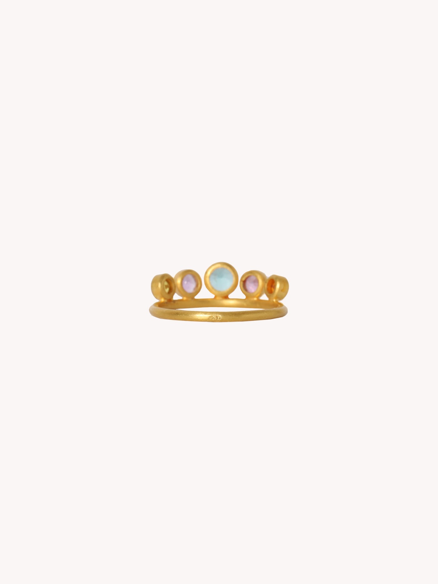 MULTICOLORED CROWN RING