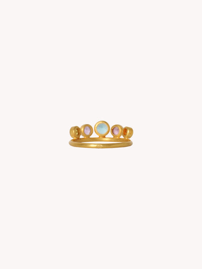 MULTICOLORED CROWN RING