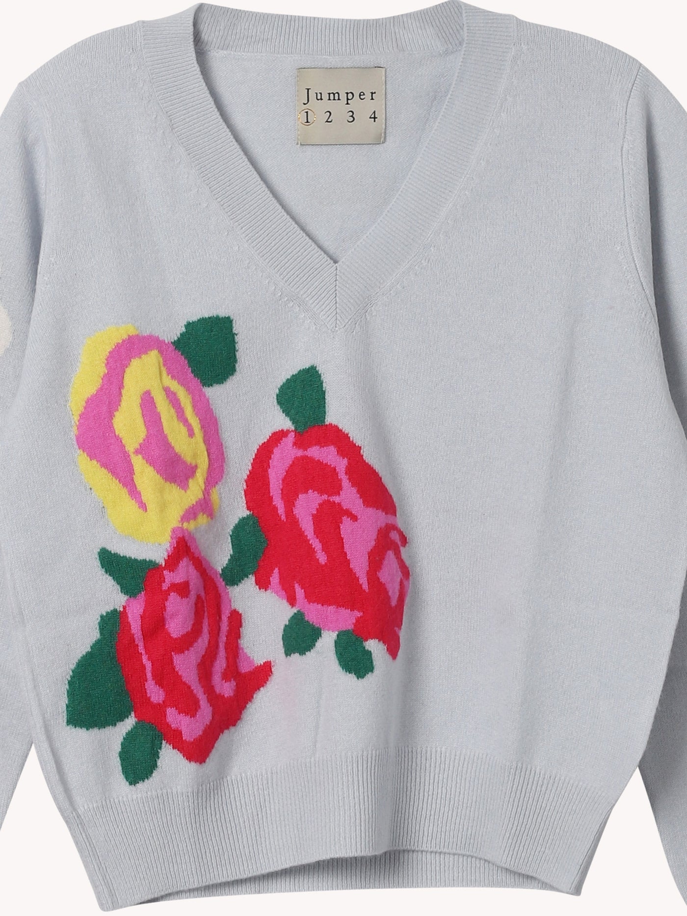 Flower Vee Sweater