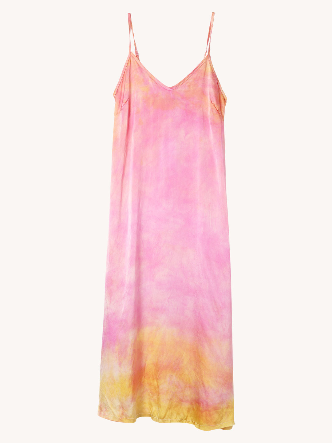 pink tie dye slip dress Fanny Silk Slip Dress Pink Champagne / S