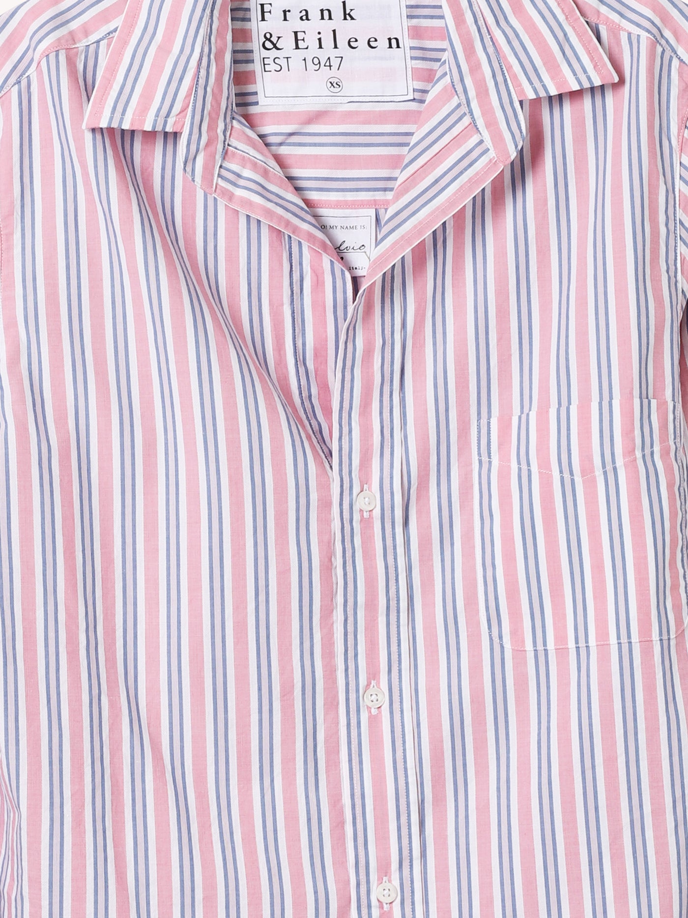 Silvio Shirt in Pink & Blue Stripes