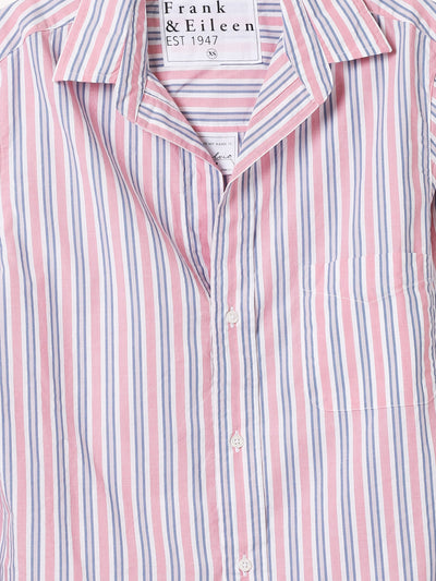 Silvio Shirt in Pink & Blue Stripes