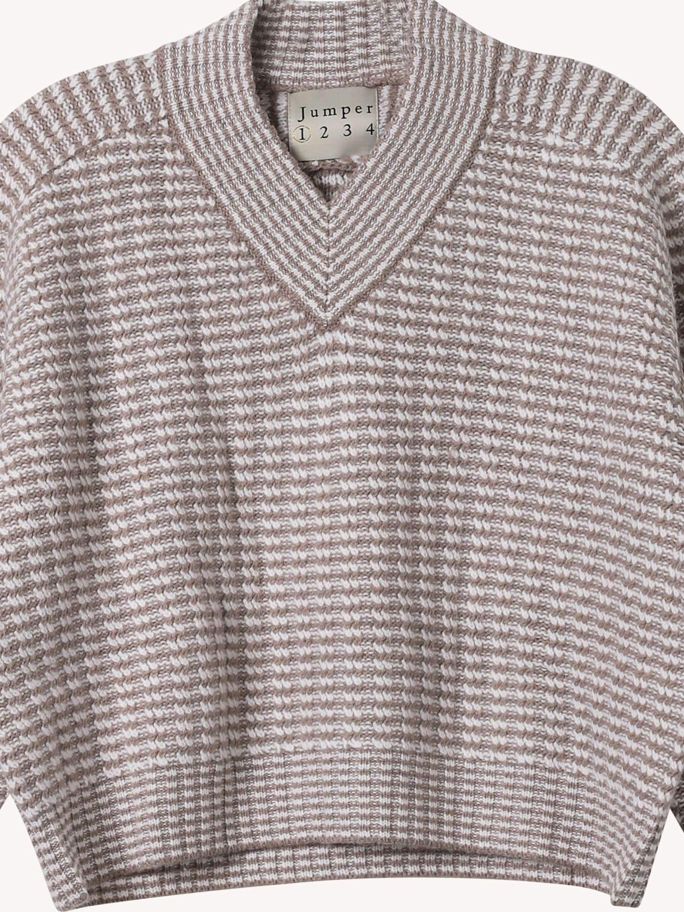 Cropped Rickrack V-Neck Sweater