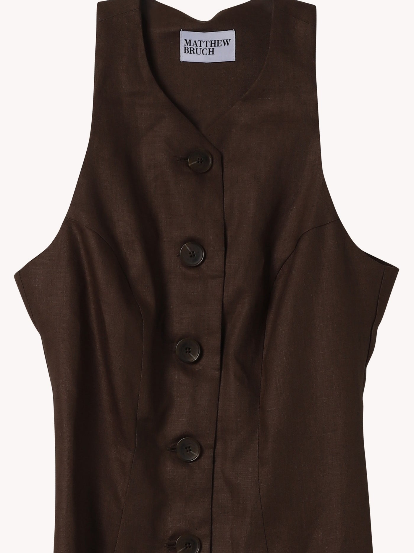 Vest Mini Dress in Brown