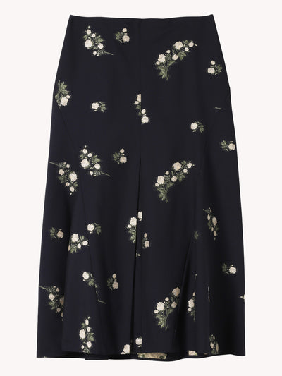 Pencil Floral Jacquard Skirt