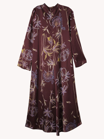 Sogni Satin Long Sleeve Dress