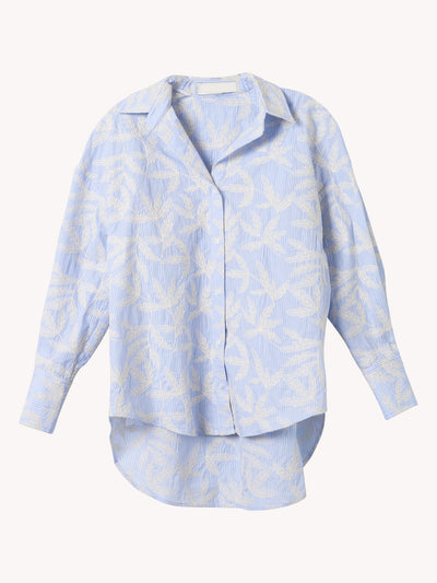 Embroidered Stripe Shirt