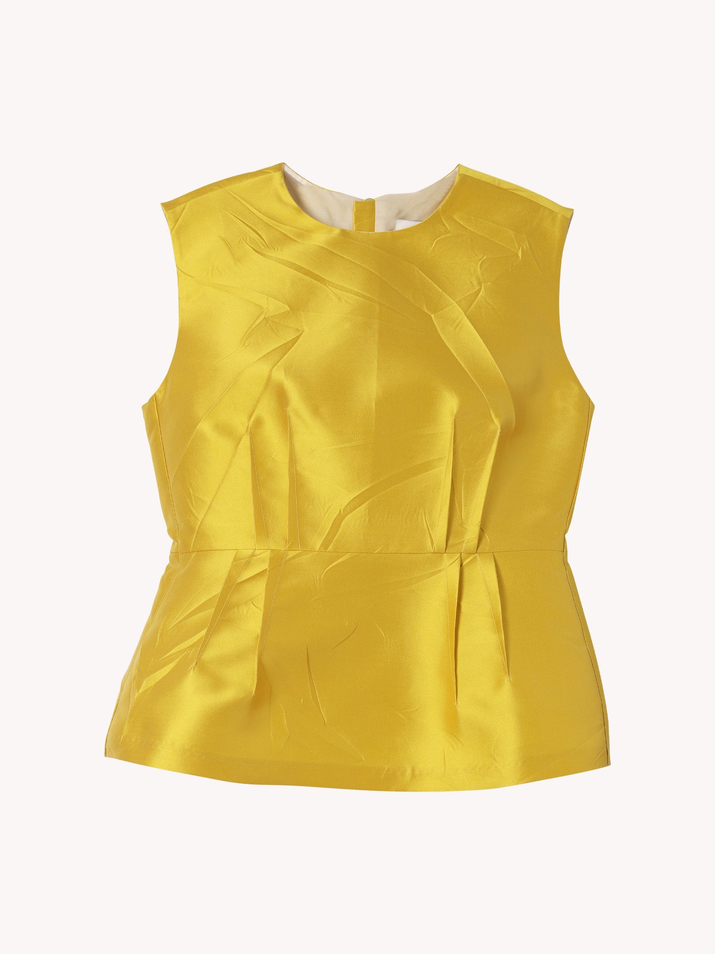 LEMON SLEELEVESS CRINKLE BLOUSE