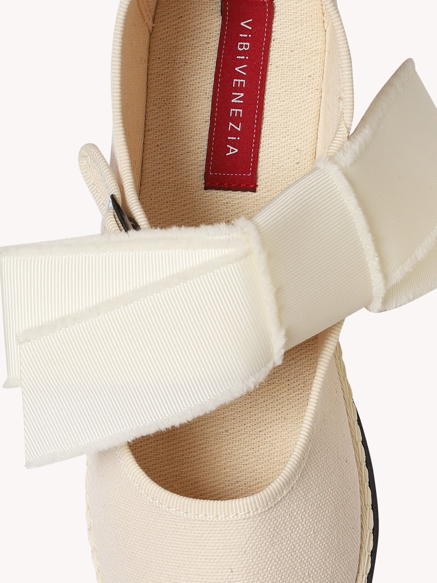 COTTON MARY JANE MAXI BOW FLAT