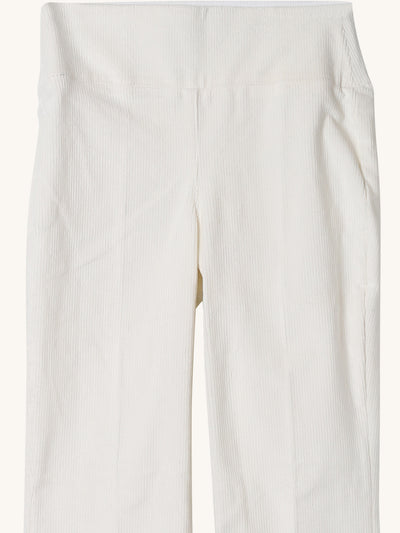 Ankle Flare Corduroy Pant in White