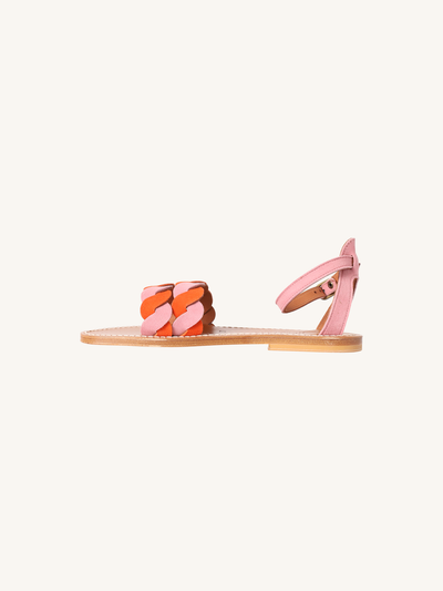Hypolais Sandal in Pink & Orange