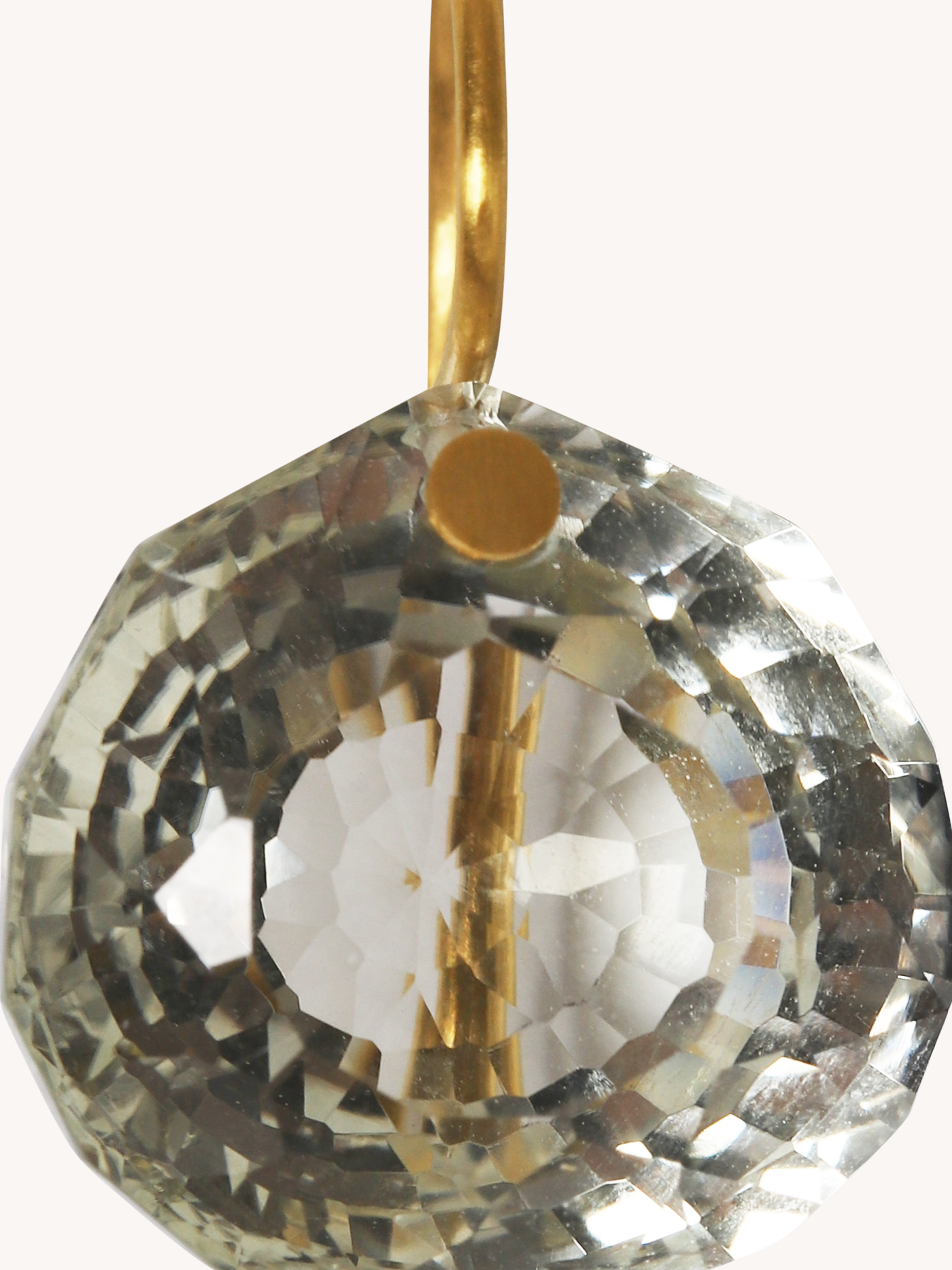22K YELLOW GOLD & GREEN QUARTZ BRILLIANT TRILLION EARRINGS