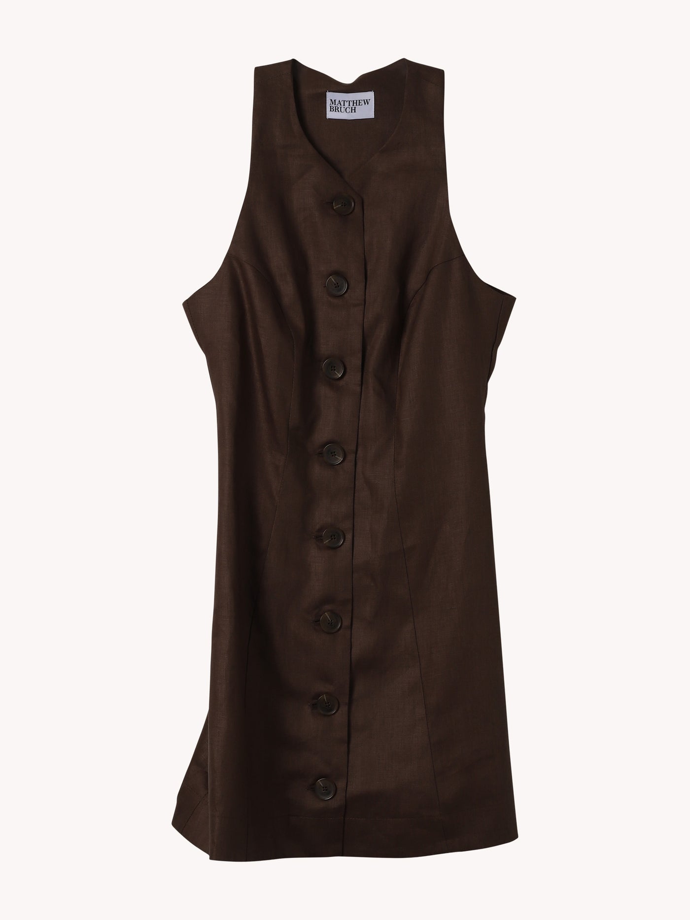 Vest Mini Dress in Brown
