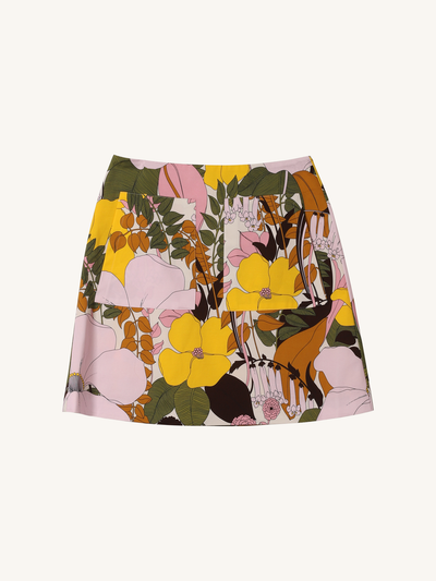 Big Flower Mini Skirt