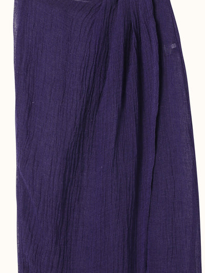Long Sarong Skirt in Blueberry