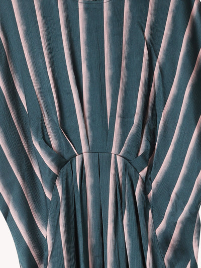 STRIPE PRINT SHORT SLEEVE DRESS