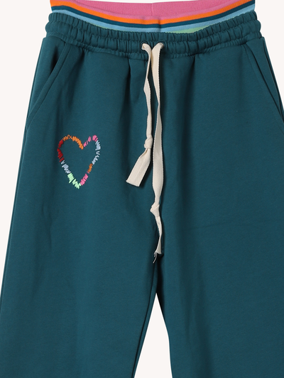 Heart Embroidered Joggers