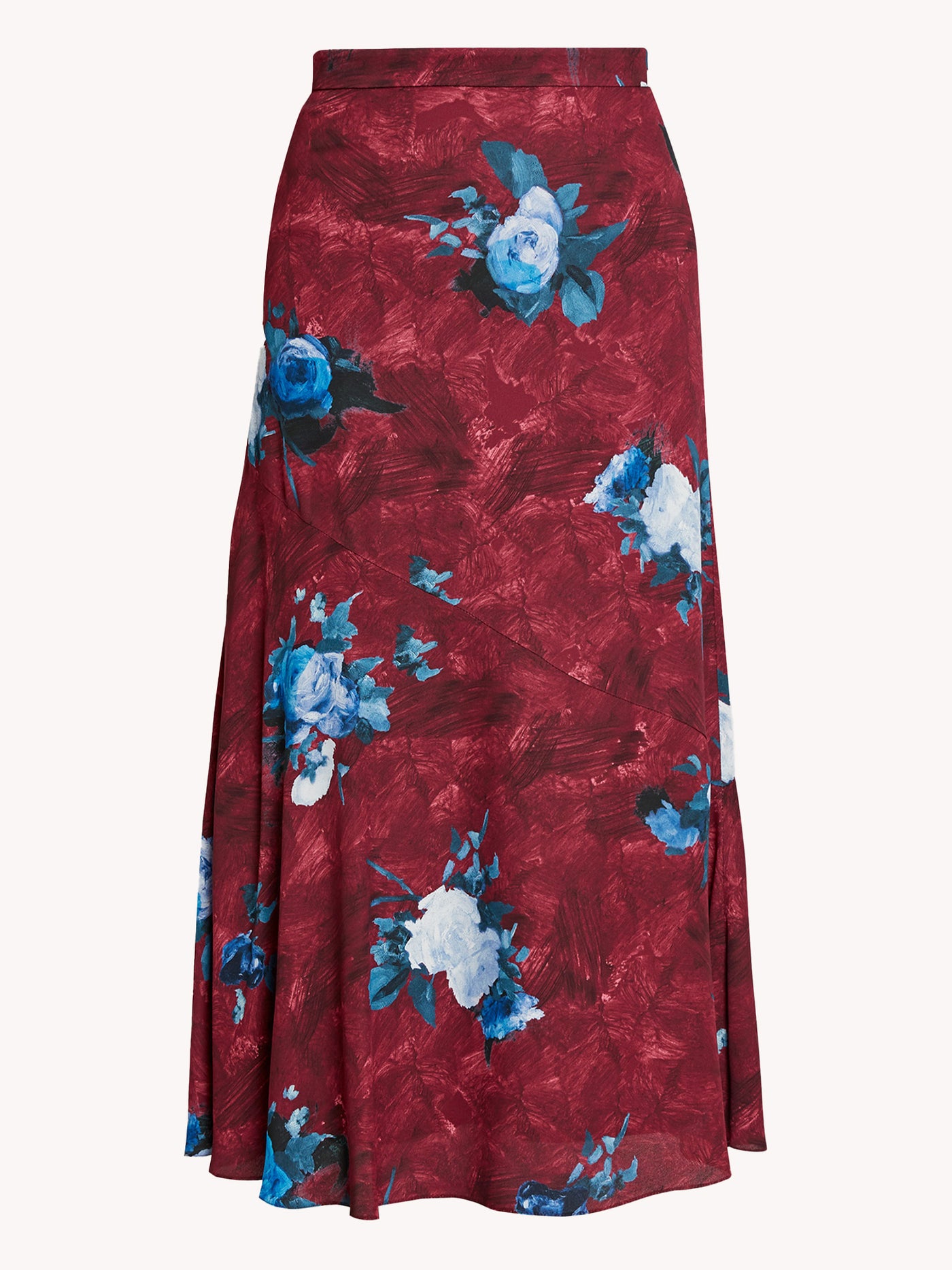 Abstract Rose Midi Skirt