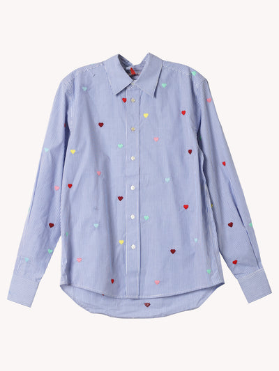 Heart Embroidered Shirt