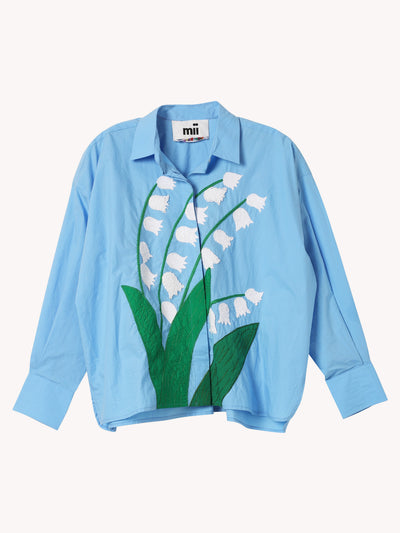 Sky Blue Embroidered Shirt