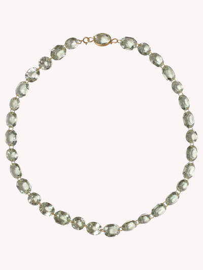 20K YELLOW GOLD & GREEN QUARTZ SPRING NECKLACE