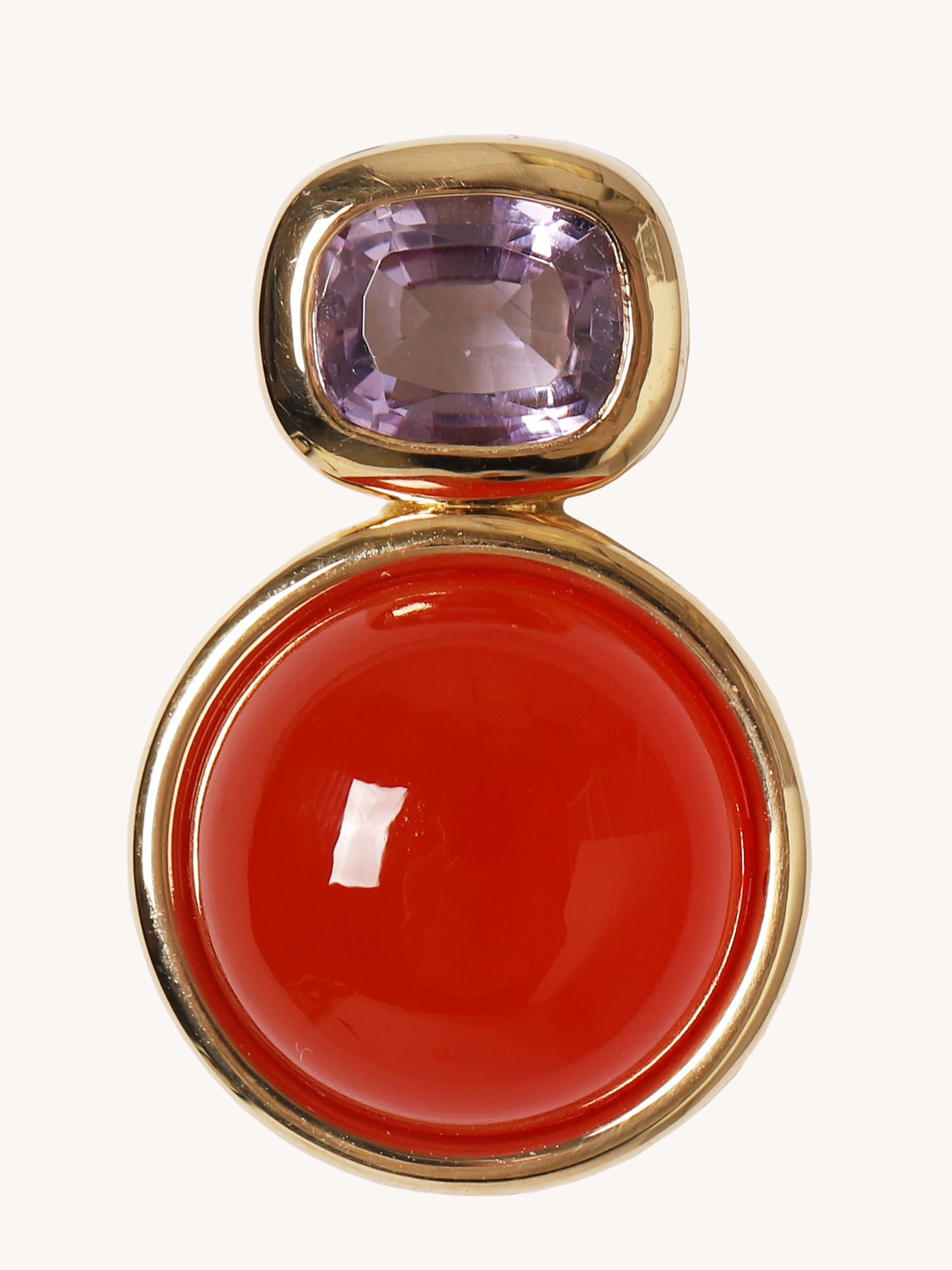 Opal Marker Earrings in Amethyst & Carnelian