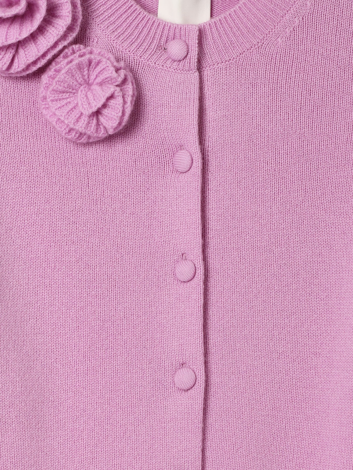 RD Cardigan with Appliqué Roses in Wisteria