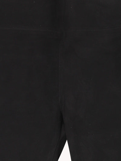 Crop Flare Suede Legging in Black