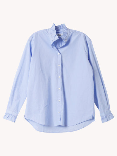 CHANA WOVEN SHIRT IN BLUE STRIPE