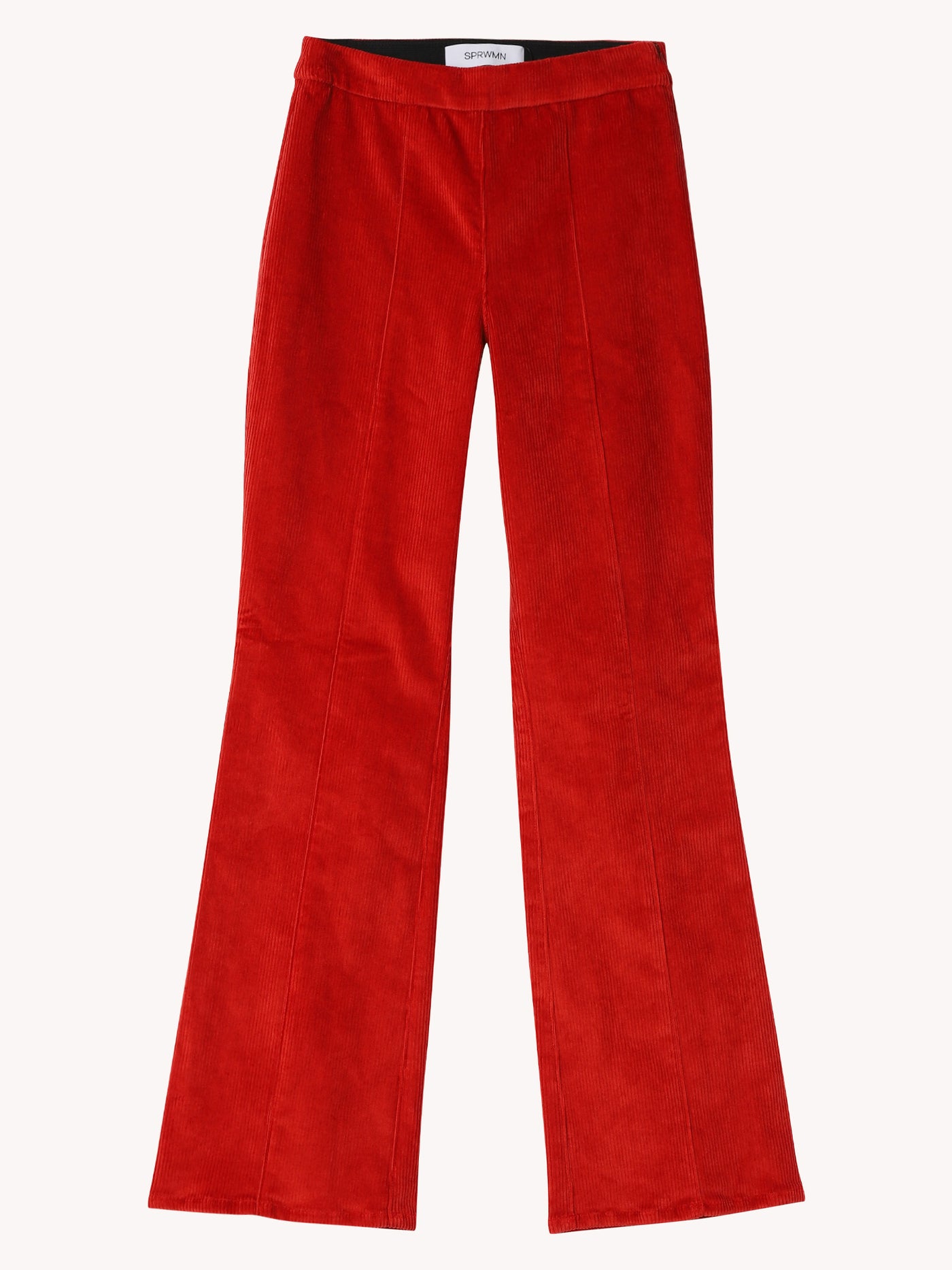 Ankle Flare Corduroy Legging in Red