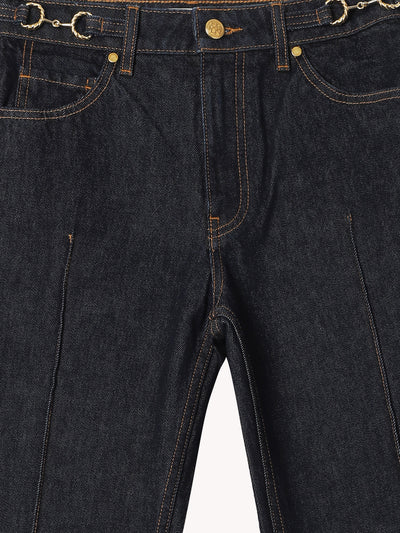 Agatha Straight Pintuck Jean