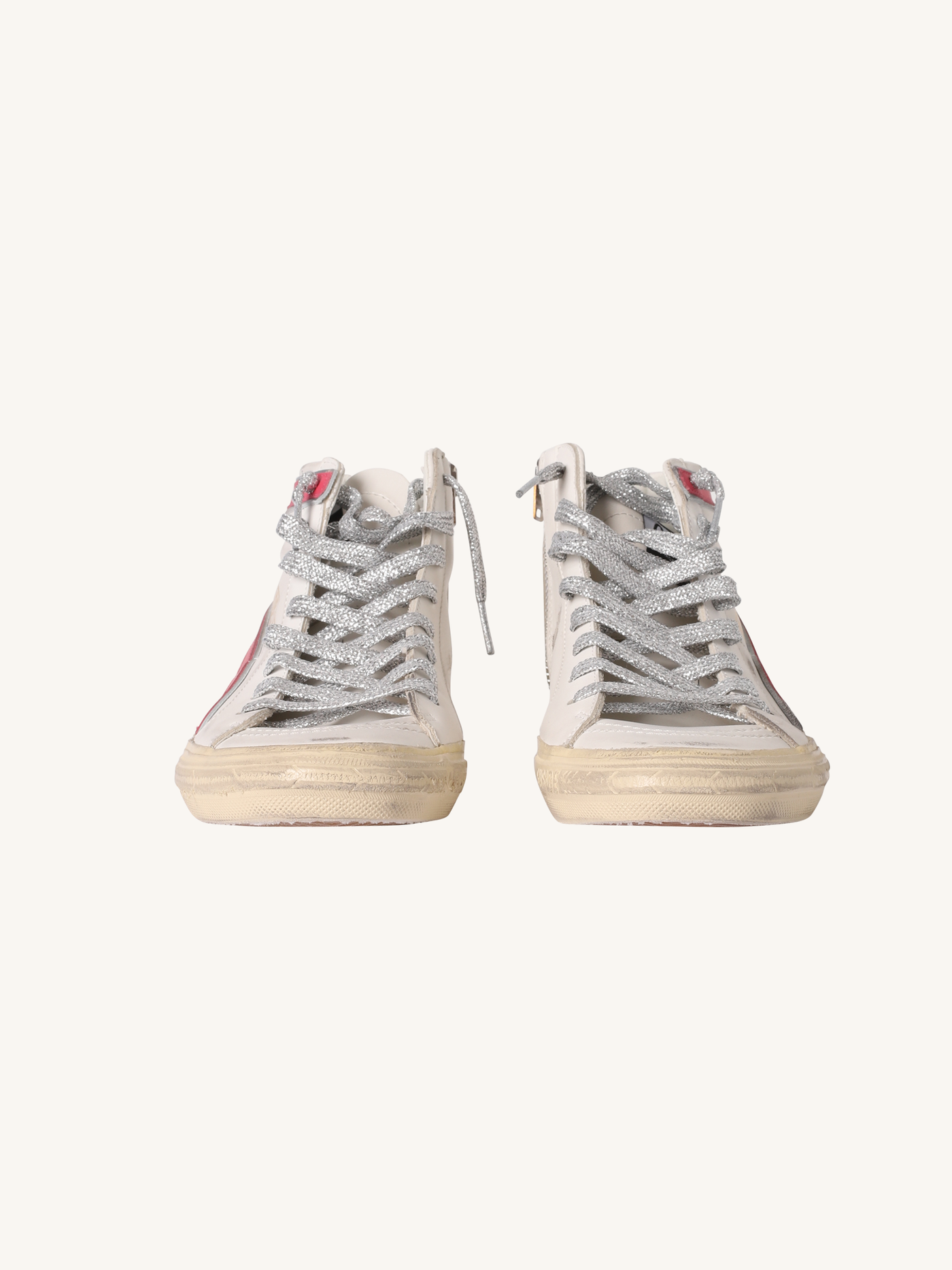 Slide Hi-Top Sneaker in Blue & Pink