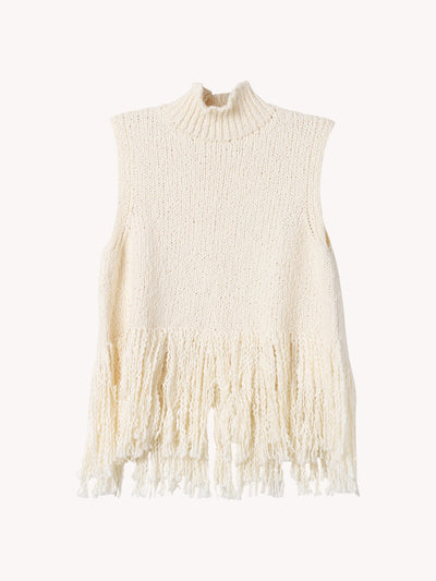 Sonia Snow Fringe Top