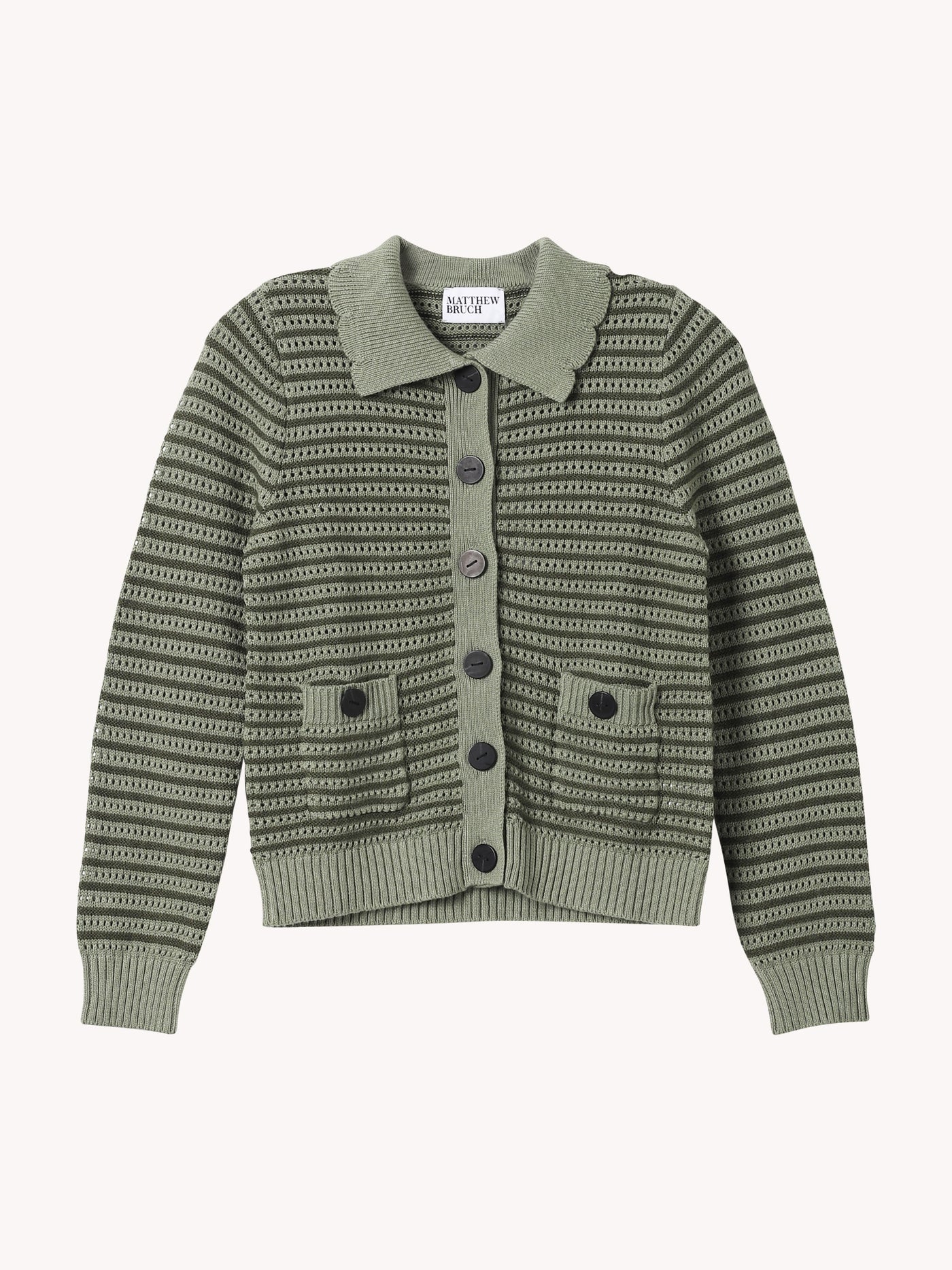 Striped Mesh Cardigan