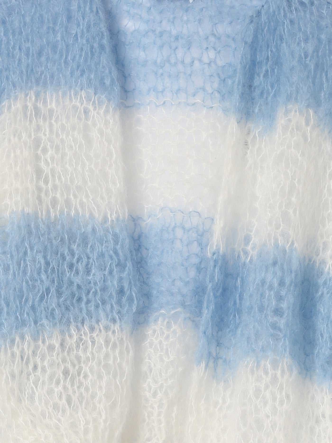 Creme & Blue Mohair Bomber Cardigan