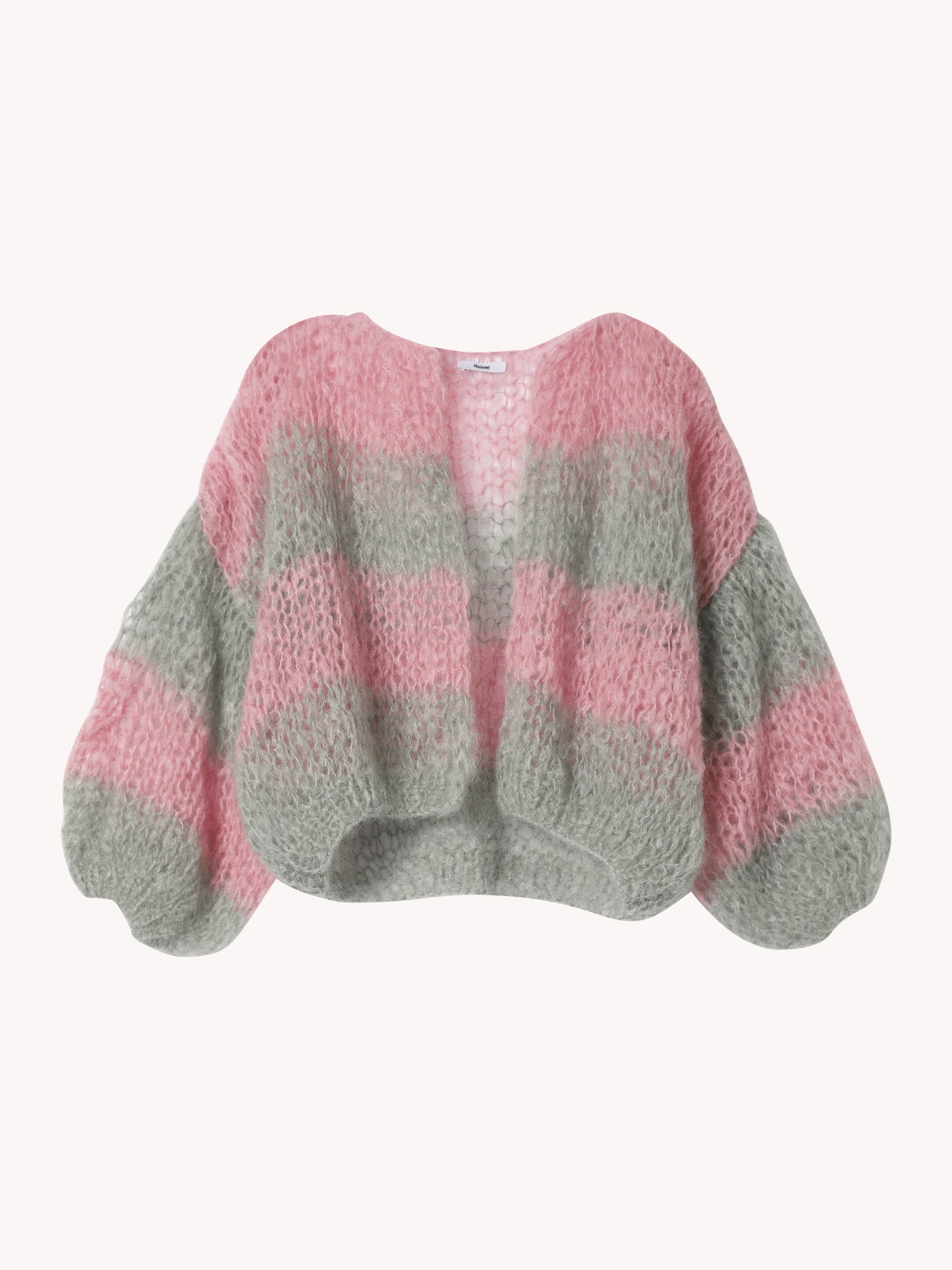 Green & Rose Mohair Bomber Cardigan