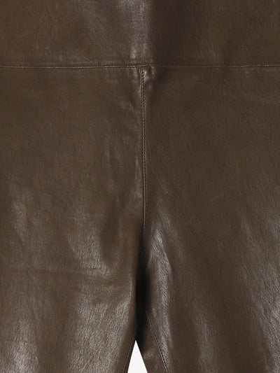 3/4 Kick Leather Legging in Mink